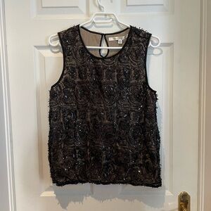 Sequinned blouse tank